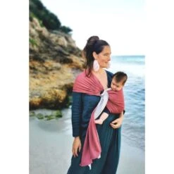 Petite écharpe De Portage Sans Nœud Chiné Et Rosé -Produits Pour Bébé lr046143862 2