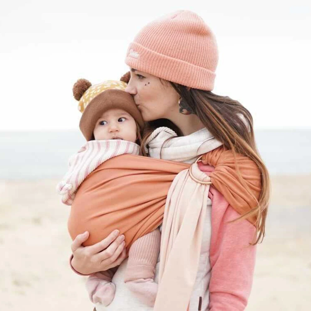 Echarpe De Portage Sans Nœud - Nude, Caramel (réversible) 5 Echarpe De Portage Sans Nœud - Nude, Caramel (réversible) – Image 3