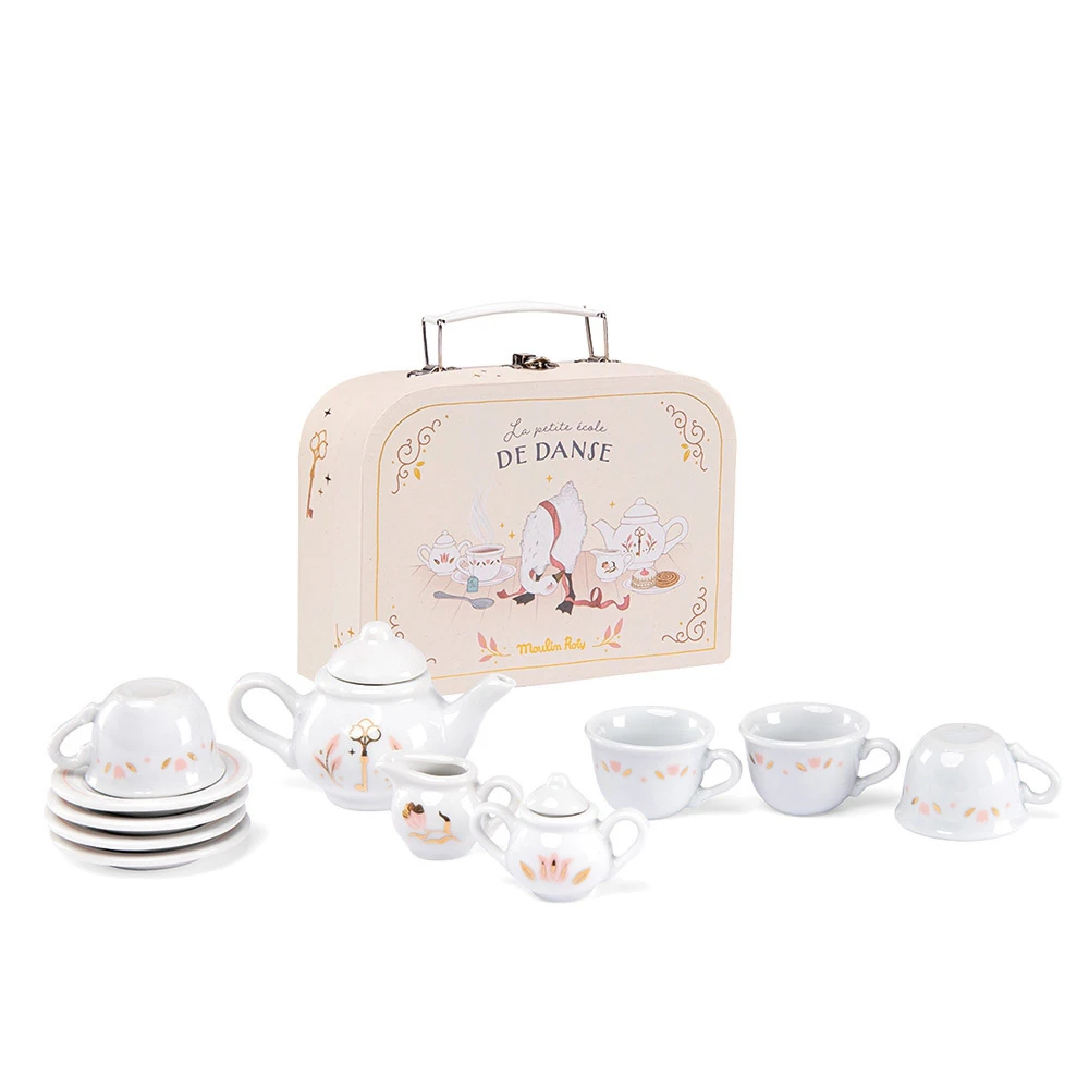 Moulin Roty Valise Dînette Thé Porcelaine La Petite école De Danse 3 Moulin Roty Valise Dînette Thé Porcelaine La Petite école De Danse