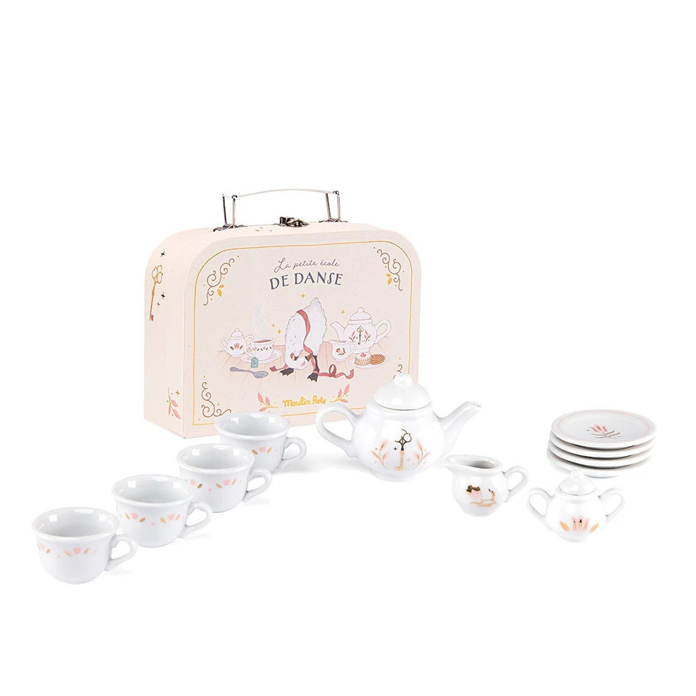 Moulin Roty Valise Dînette Thé Porcelaine La Petite école De Danse 6 Moulin Roty Valise Dînette Thé Porcelaine La Petite école De Danse – Image 4