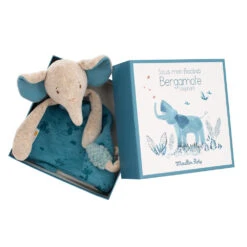 Moulin Roty Doudou Attache-tétine éléphant Sous Mon Baobab -Produits Pour Bébé mr083390161 5