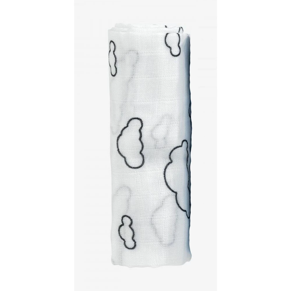 Lange 115 X 115 Cm Viscose De Bambou - Nuage (blanc Ou Bleu) 3 Lange 115 X 115 Cm Viscose De Bambou - Nuage (blanc Ou Bleu)