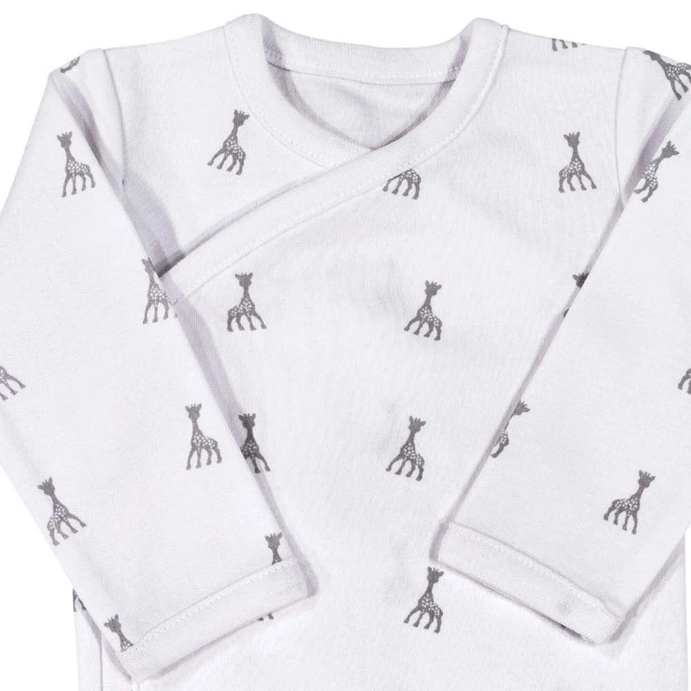 Body Croisé 1 Mois Sophie La Girafe Gris 4 Body Croisé 1 Mois Sophie La Girafe Gris – Image 2