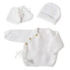 Kit Naissance Bébé Brassière, Bonnet Et Chaussons - Blanc -Produits Pour Bébé nx121109158