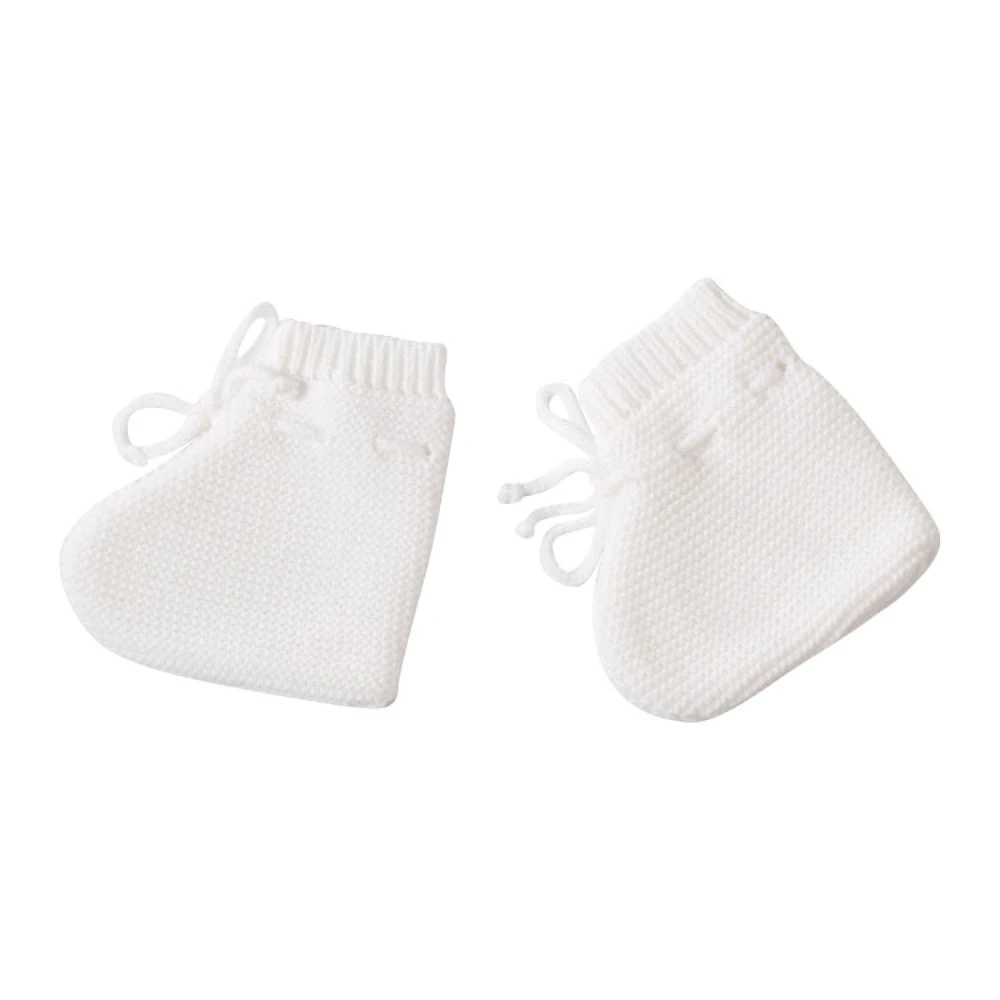 Kit Naissance Bébé Brassière, Bonnet Et Chaussons - Blanc 5 Kit Naissance Bébé Brassière, Bonnet Et Chaussons - Blanc – Image 3