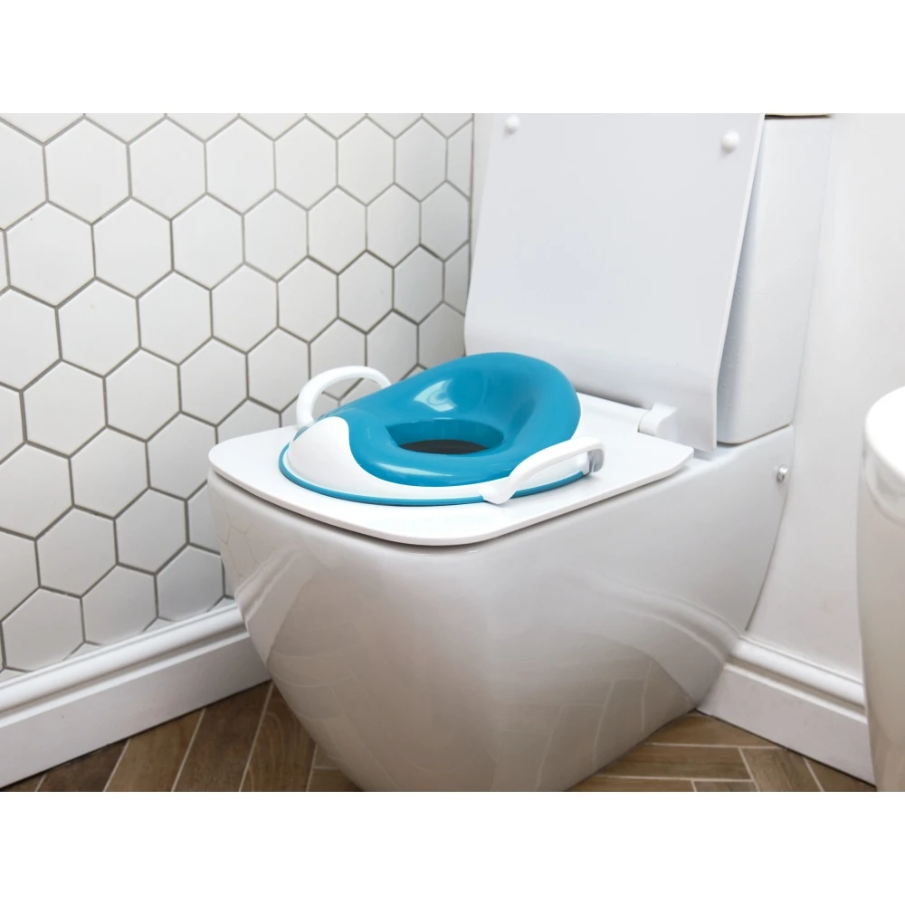Réducteur Toilette Bébé Weepod Bleu/blanc 5 Réducteur Toilette Bébé Weepod Bleu/blanc – Image 3