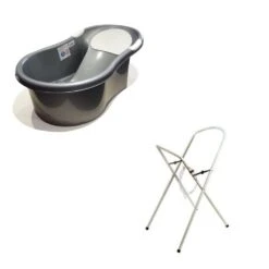 Baignoire 0-6 Mois Argentée Transat Intégré +support à pied -Produits Pour Bébé rm092266912 1
