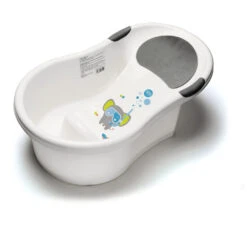 Pack Baignoire Bébé Avec Vidange éléphant Blanc + Support De Baignoire Et Tuyau D'évacuation -Produits Pour Bébé rm092299853 2