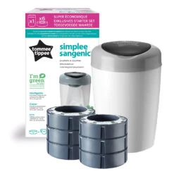 Tommee Tippee Starter Pack Poubelle Simplee + 6 Recharges