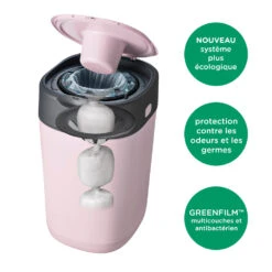 Tommee Tippee Poubelle à Couches Twist & Click Rose -Produits Pour Bébé sg095110020 6
