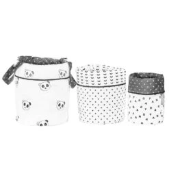 Lot De 3 Corbeille Gigognes Panda Chao Chao