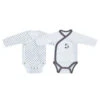 Lot De 2 Bodies Blanc Et Gris Naissance Panda Chao Chao -Produits Pour Bébé st121012533