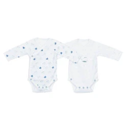 Lot De 2 Bodies Blanc Et Bleu 1 Mois Blue Baleine -Produits Pour Bébé st121012861 1