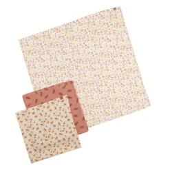 Lot De 3 Langes Coton Bio 70 X 70 Esmée -Produits Pour Bébé st121026066 2