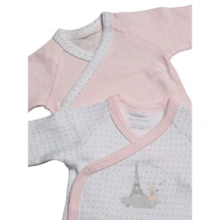 Lot De 2 Bodies Blanc Et Rose Naissance Lilibelle -Produits Pour Bébé st121091630 1
