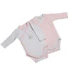 Lot De 2 Bodies Blanc Et Rose 1 Mois Lilibelle -Produits Pour Bébé st121091647