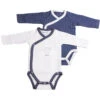 Lot De 2 Bodies Blanc Et Bleu 1 Mois Merlin -Produits Pour Bébé st121092378