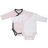 Lot De 2 Bodies Blanc Et Rose 1 Mois Miss Fleur De Lune -Produits Pour Bébé st121097427
