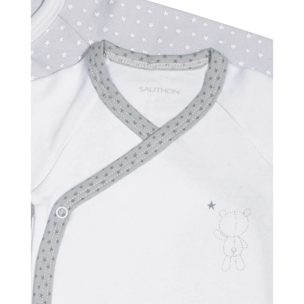 Lot De 2 Bodies Blanc Et Gris Naissance Céleste 4 Lot De 2 Bodies Blanc Et Gris Naissance Céleste – Image 2