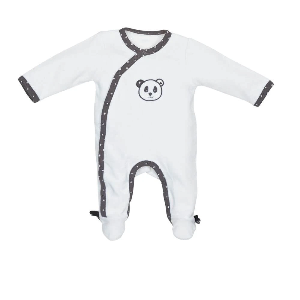 Pyjama Bébé Velours Blanc 3 Mois Ouverture Côté Panda Chao Chao 3 Pyjama Bébé Velours Blanc 3 Mois Ouverture Côté Panda Chao Chao