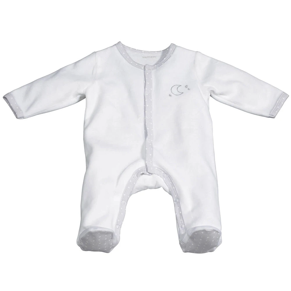 Pyjama Bébé Velours Blanc Lune 1 Mois Céleste 3 Pyjama Bébé Velours Blanc Lune 1 Mois Céleste