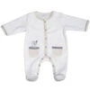 Pyjama Bébé Velours Blanc Ours Timouki 1 Mois -Produits Pour Bébé st125097588