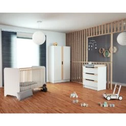 Commode à Langer Carrousel Blanc Et Hêtre Verni -Produits Pour Bébé tq064137053 3