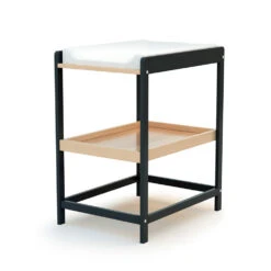 Table à Langer Confort Gris Graphite Et Hêtre Verni -Produits Pour Bébé tq091437043 2