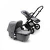 Bugaboo Pack Poussette Duo Caméléon3 Plus Complète Noir Gris Chiné -Produits Pour Bébé ug041333472