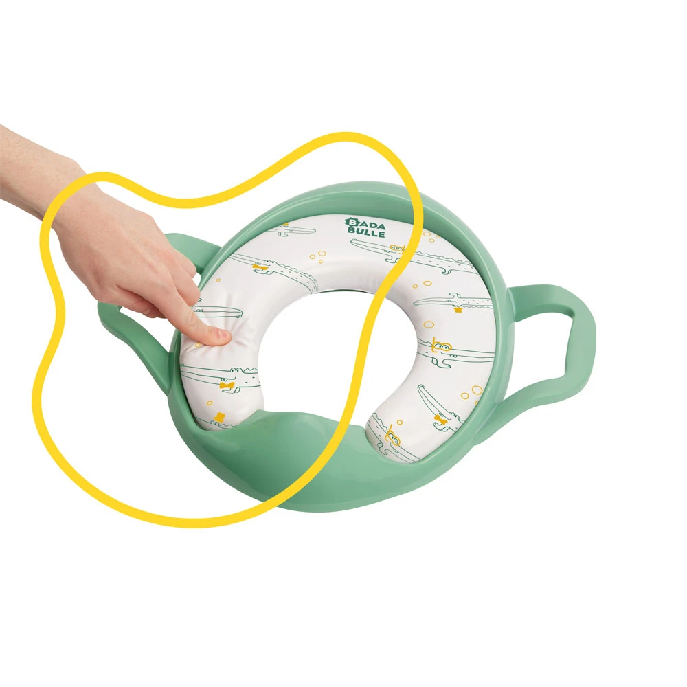 Badabulle Réducteur De Toilette Avec Poignées Vert 7 Badabulle Réducteur De Toilette Avec Poignées Vert – Image 5