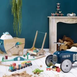 Vilac Porteur Bébé Voiture Vintage Bleu Pétrole -Produits Pour Bébé vc082011237 2