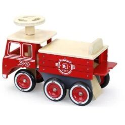 Vilac Porteur Camion De Pompiers En Bois -Produits Pour Bébé vc082012668 2